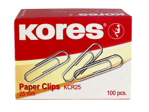 Saspraudes KORES 25mm 100gab. apaļas, plakanas