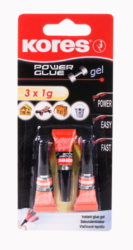 Līme universālā KORES POWER GLUE GEL 1g*3gab.