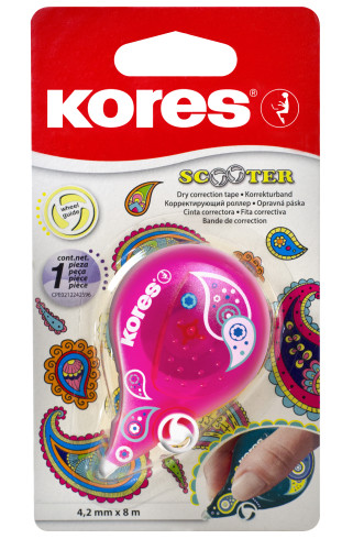 Korekcijas lente KORES Scooter Fantasy 8m*4.2mm blisterī