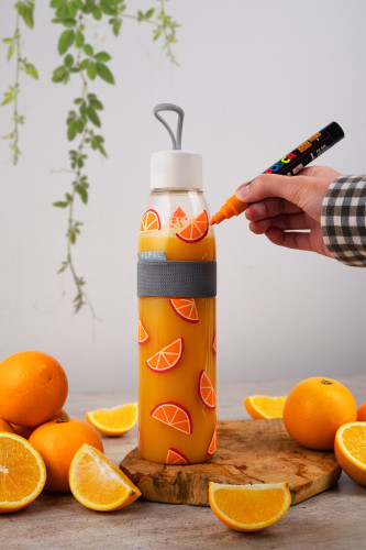 Marķieris ūdens bāzes UNI Posca PC-5M gaiši oranžs (3)