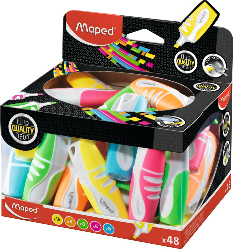 Teksta marķieri MAPED Pocket Soft  displejs 48gab.