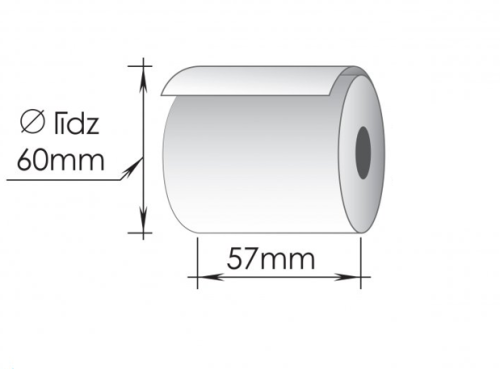 Čeku termolenta 57mm*42m, ruļļa D60mm