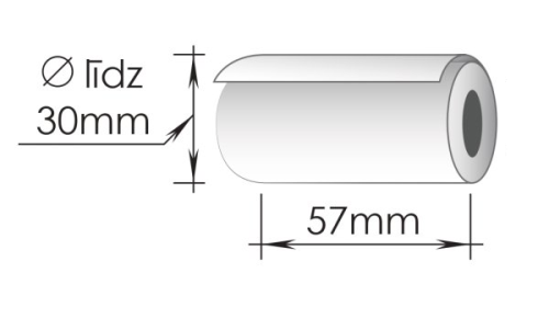 Čeku termolenta 57mm*42m, ruļļa D60mm