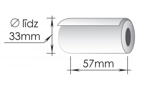 Čeku termolenta 57mm*42m, ruļļa D60mm
