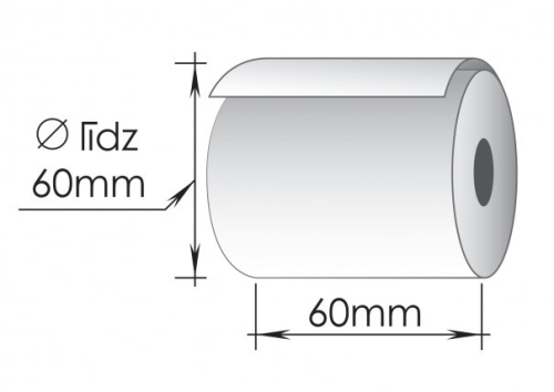 Čeku termolenta 60mm*42m, ruļļa D60mm