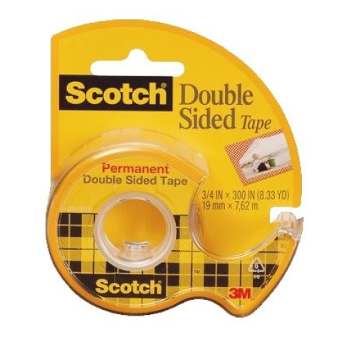 Skotch abpusējs 3M 665 12mm*6m blisterī