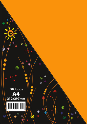 Papīrs krāsains 80g/m2 A4 50lp spilgti oranžs Nr.26