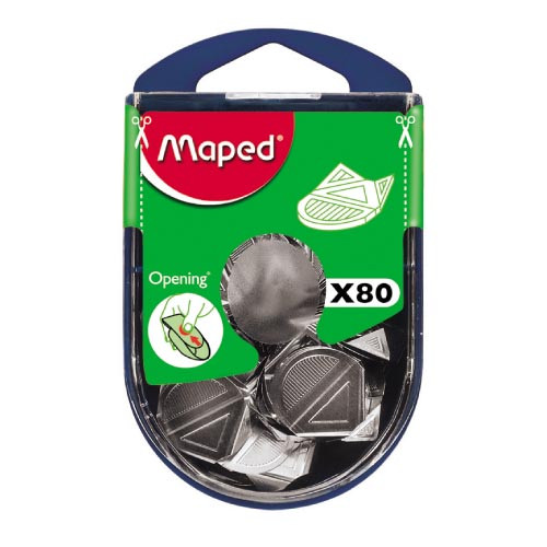 Dokumentu stūrīši MAPED 80gab.plastikāta kastītē