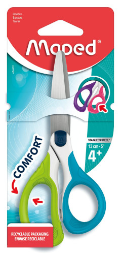 Šķēres MAPED Sensoft 13cm Asymmetric blisterī
