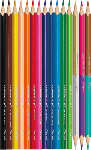 Zīmuļkrāsas MAPED "Color`Peps" 12krāsas + 3 DUO