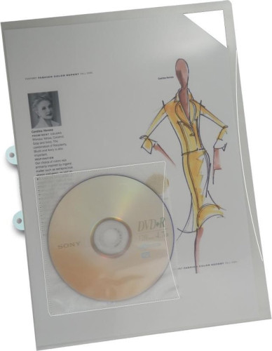 Aktu mape HFP34061 ar kabatu CD A4 caurspīdīga