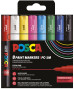 Marķieris ūdens bāzes UNI Posca PC-1M 8 krāsas kartona kastītē, Standard colours