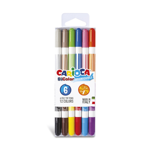 Flomāsteri CARIOCA BiColor 6 gab. = 12 krāsas