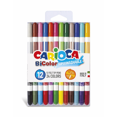 Flomāsteri CARIOCA BiColor 12 gab. = 24 krāsas