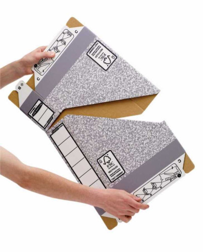 Arhīva bokss FELLOWES 78*311*258mm pelēkbalts