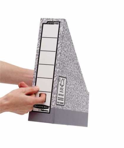Arhīva bokss FELLOWES 78*311*258mm pelēkbalts