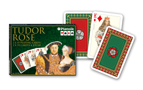 Kārtis PIATNIK 88.9*57.15mm 2*55gab. ''Tudor Rose'' 2137