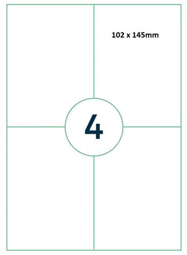 Uzlīmes AGIPA  A4 102*145mm sintetīskais materiāls 1 lapa