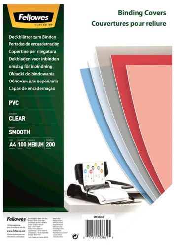 Apvāki PRESTIGE caurspīdīgi PVC A4 200µm 100lp