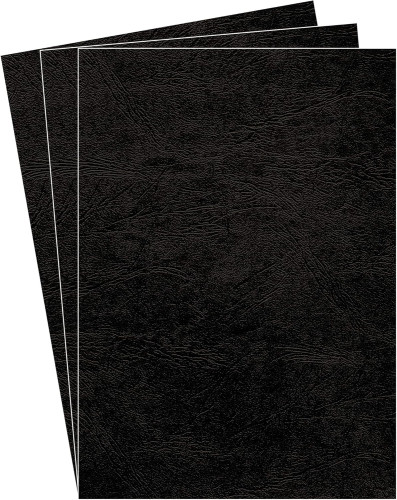 Apvāki DELTA ādas faktūra A4 250g/m2 100lp melni