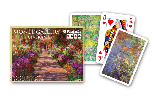 Kārtis PIATNIK 88.9*57.15mm 2*55gab. ''Monet-Giverny'' 2257