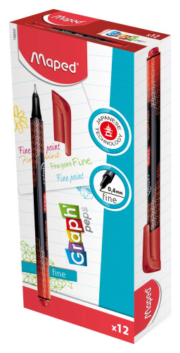 Marķieris MAPED Graph'Peps Deco 0.4mm, sarkans