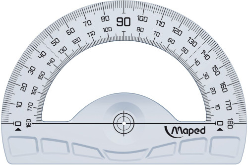 Transporteris MAPED GEOmetric 180/120mm papīra iepakojumā