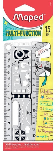 Lineāls-trafarets MAPED GeoNotes 15cm