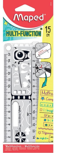 Lineāls-trafarets MAPED GeoNotes 15cm