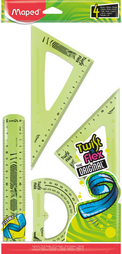 Lineālu komplekts MAPED Twist'nFlex Midi 4 priekšmeti