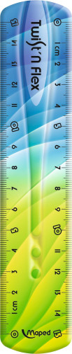 Lineāls MAPED Twist'n Flex 15cm elastīgs, Dekor