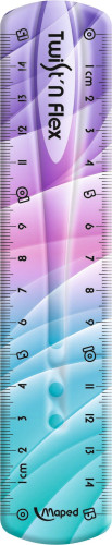 Lineāls MAPED Twist'n Flex 15cm elastīgs, Dekor