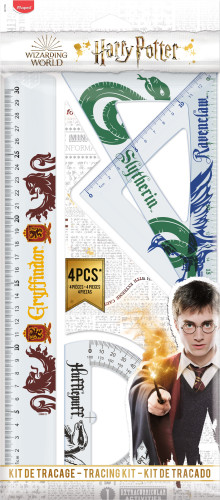 Lineālu komplekts MAPED "Harry Potter" Maxi 4 priekšmeti