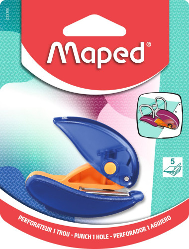 Caurumotājs ar fiksātoru MAPED Punchito, 1caurums