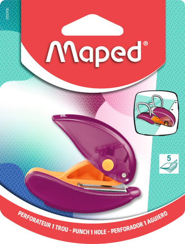 Caurumotājs ar fiksātoru MAPED Punchito, 1caurums