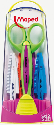 Šķēres MAPED ar 5 figurāliem asmeņiem plastikāta penālī !