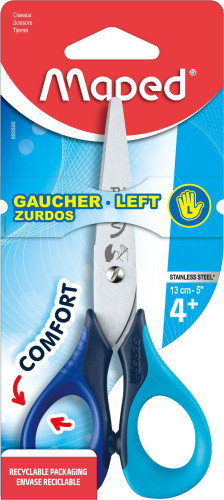 Šķēres MAPED Sensoft 13cm kreiļu blisterī