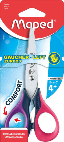 Šķēres MAPED Sensoft 13cm kreiļu blisterī