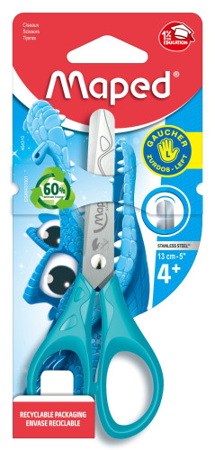 Šķēres MAPED Essentials 13cm kreiļu, kartona blisterī