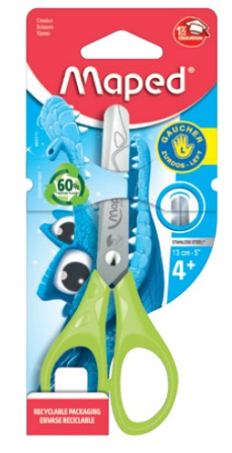 Šķēres MAPED Essentials 13cm kreiļu, kartona blisterī
