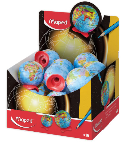 Zīmuļu asināmais MAPED Globe displejā