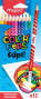 Zīmuļkrāsas MAPED ar dzēšgumiju "Color`Peps Oops" 12 krāsas