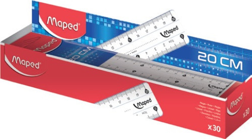 Lineāls MAPED Classic 20cm PP maisiņā