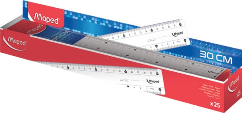 Lineāls MAPED Classic 30cm PP maisiņā