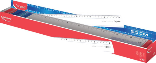 Lineāls MAPED Classic 50cm PP maisiņā