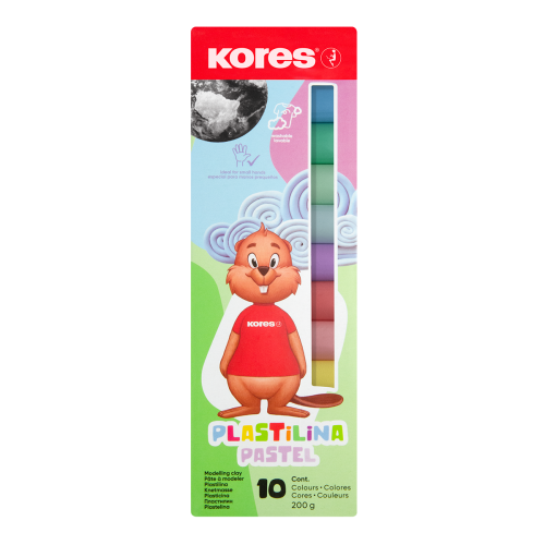 Plastilīns KORES Plastilina Pastel 10 krāsas*20g