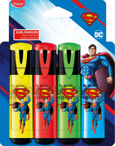 Teksta marķieri MAPED "Superman" 4 krāsas