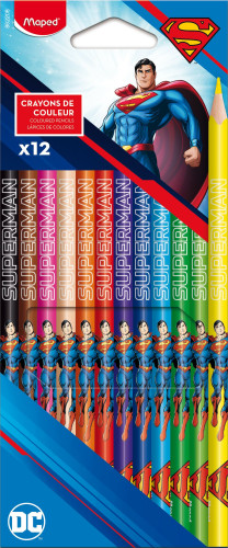 Zīmuļkrāsas MAPED "Superman" 12 krāsas