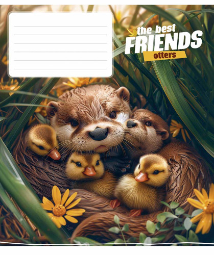 Burtnīca 12lp 170*203mm 60g/m2 # ''The best friends" 3434