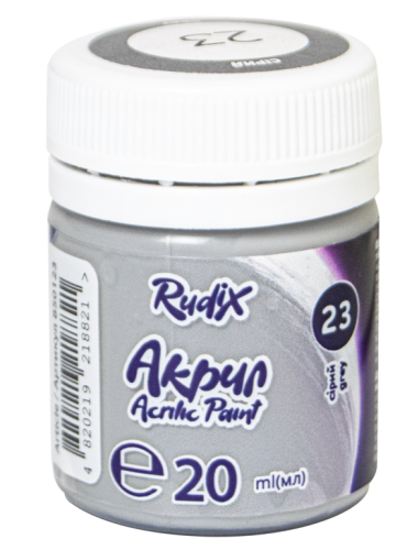 Akrila krāsa GAMMA 20ml, pelēka Nr.23